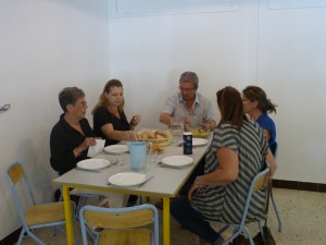 élus de la ville à la cantine