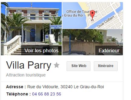 localisation villa parry