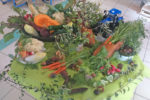 Table de découverte des légumes au restaurant Chloé Dusfourd à Saint-Laurent d'Aigouze