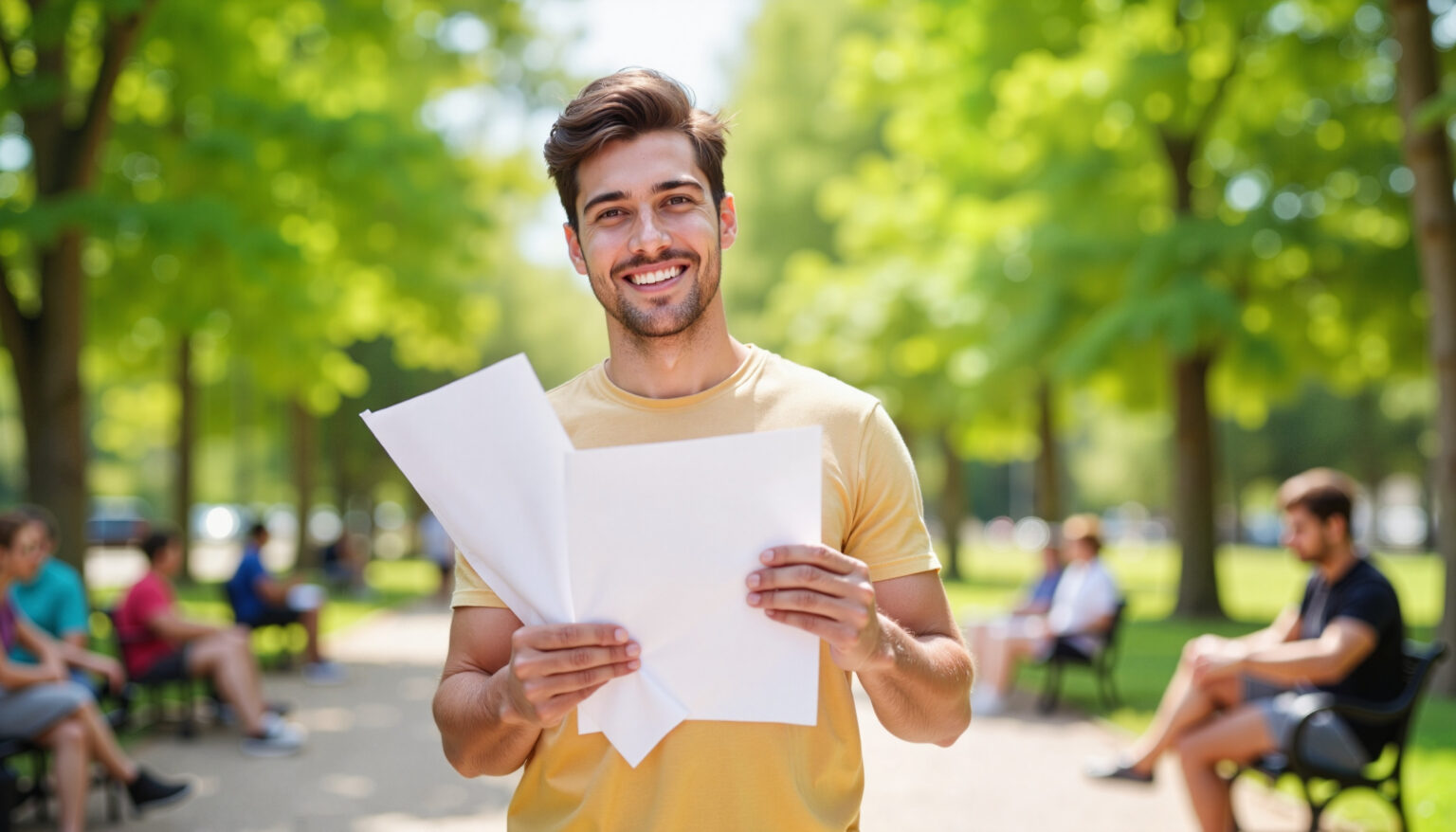Jeune avec un cv