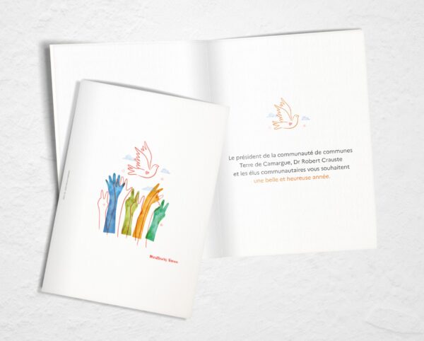 Zoom sur la carte de voeux 2026 de la Communauté de communes Terre de Camargue