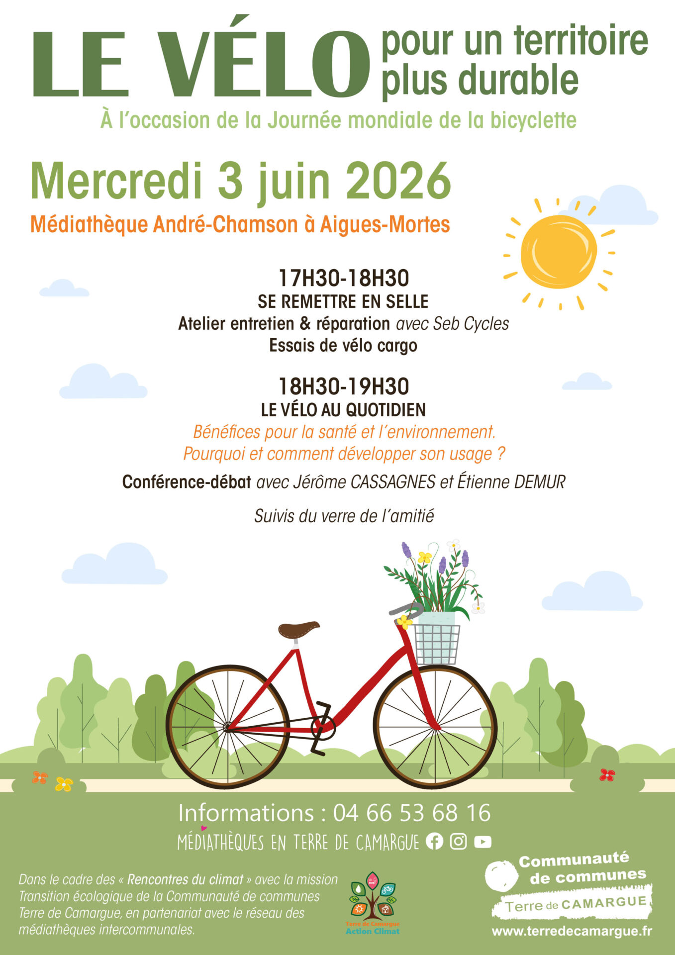 Affiche "Le vélo pour un territoire plus durable"