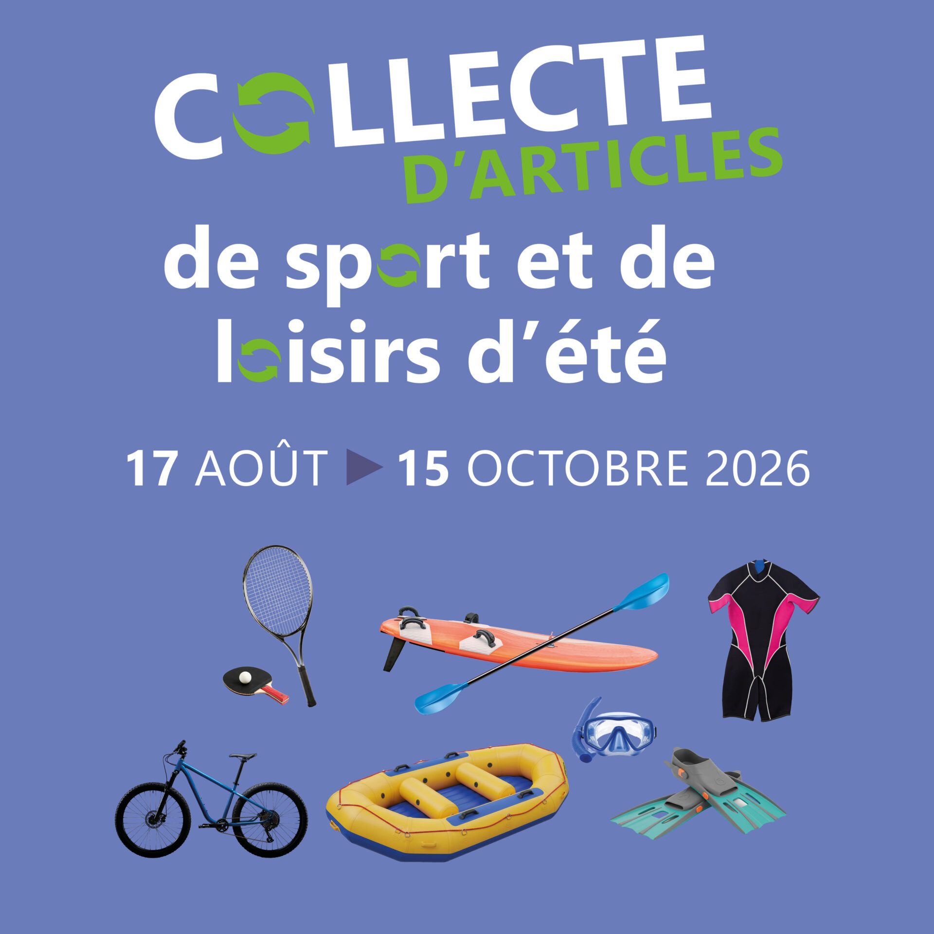 Collecte articles sports & loisirs été